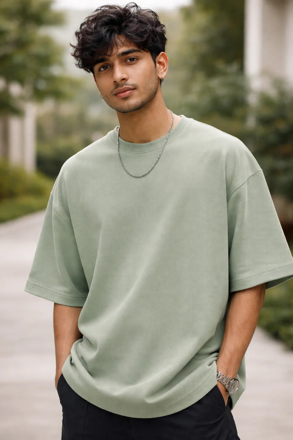 Sage Green Over Sized Fit T-Shirt