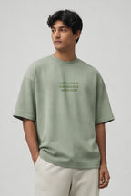 Red Sea Parting Box Fit T-Shirt | Nothing is Impossible with God Collection | Navy and Sage Green - Shop For Asha
