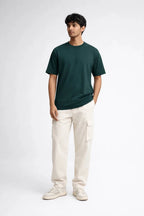 Relaxed Fit T-shirt: Rain Forest Green - Shop For Asha