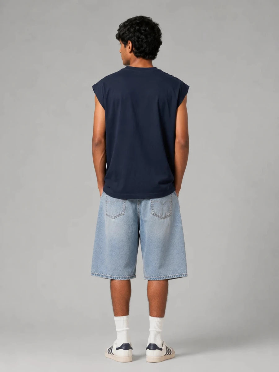 Relaxed Fit Vest: Navy - Shop For Asha