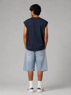 Relaxed Fit Vest: Navy - Shop For Asha