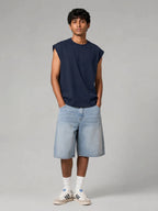 Relaxed Fit Vest: Navy - Shop For Asha