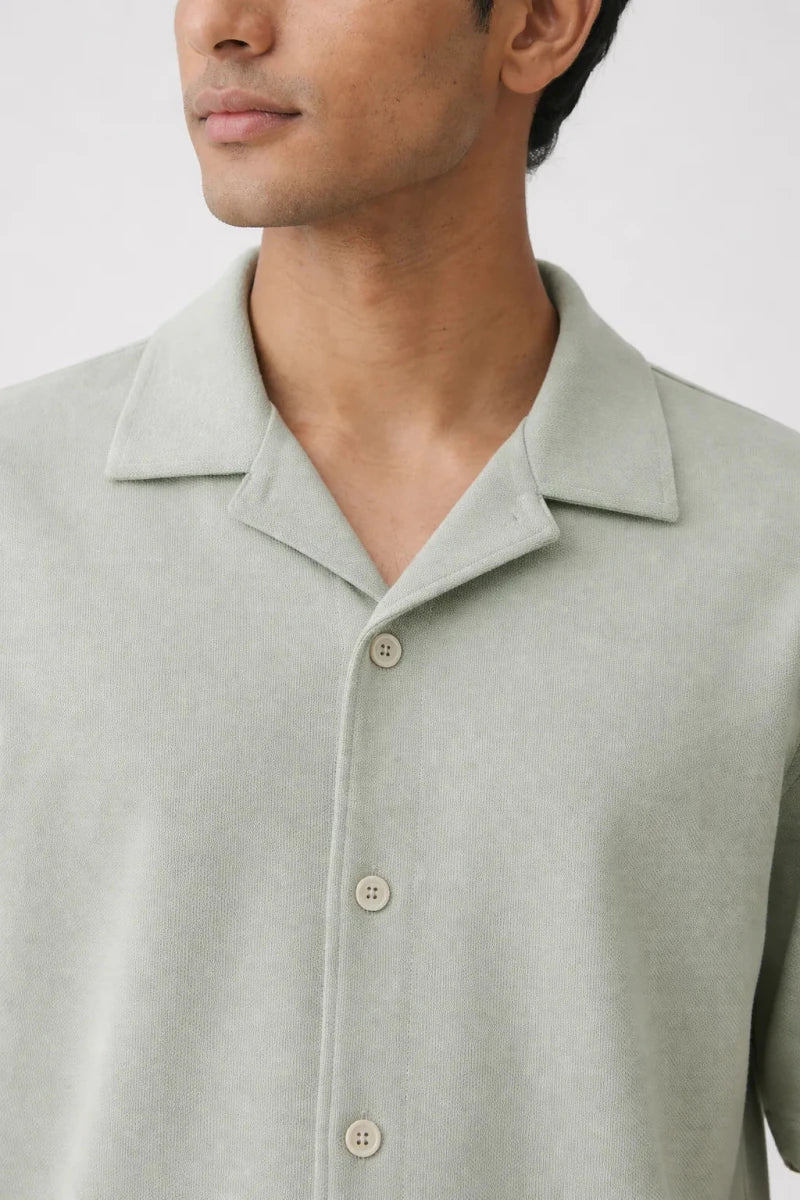 Resort Collar Shirt: Sage Green - Shop For Asha