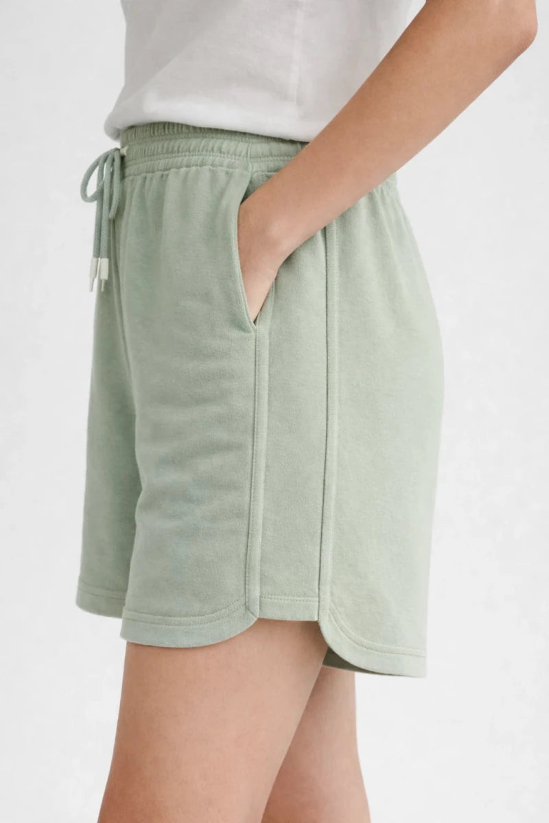 Sage Green shorts with Coconut white T-shirt - Shop For Asha