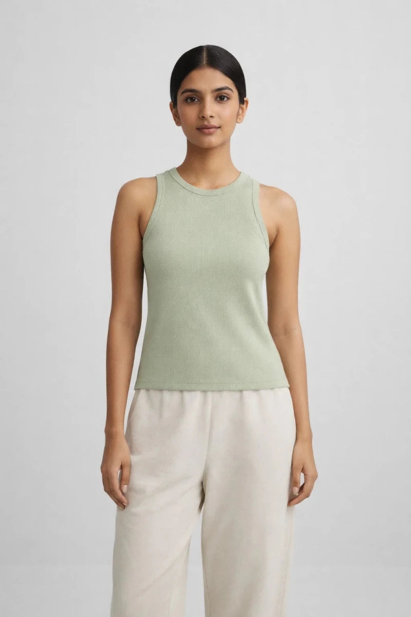 Sage Green Tank Top - Shop For Asha