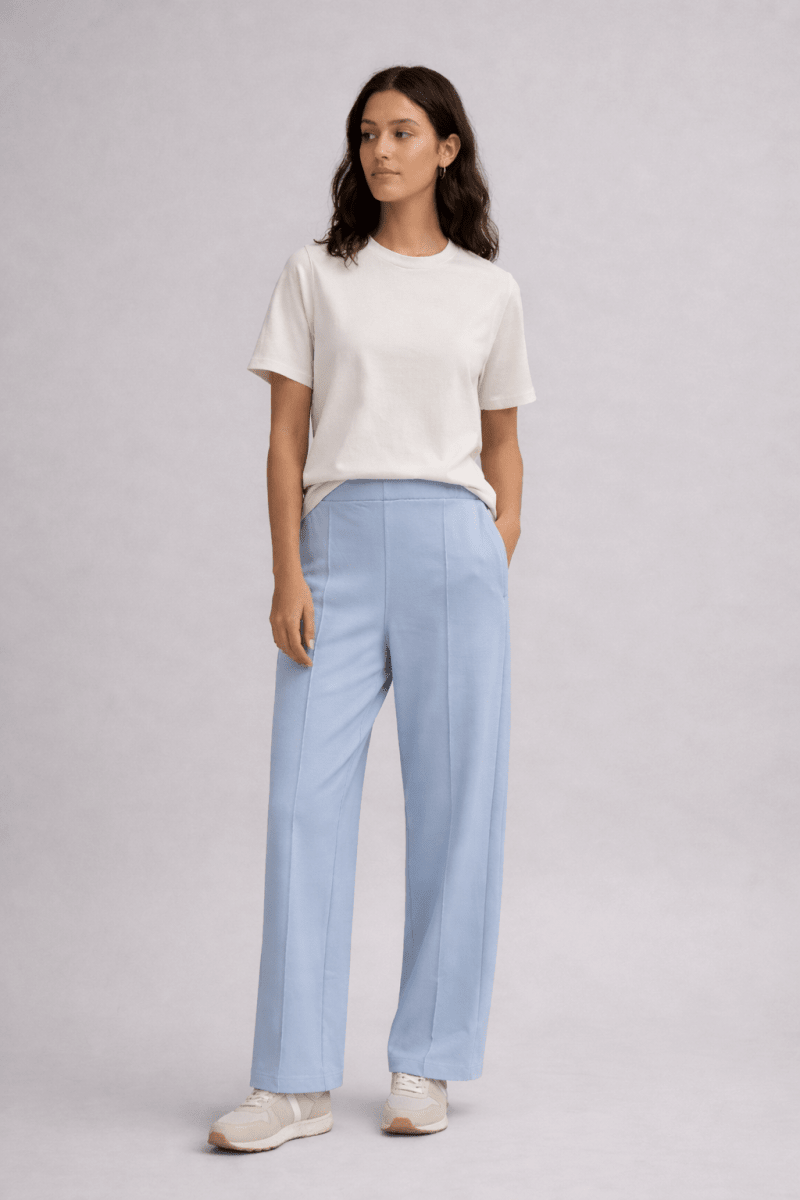 The All Day Ease Pants: Powder blue - Shop For Asha