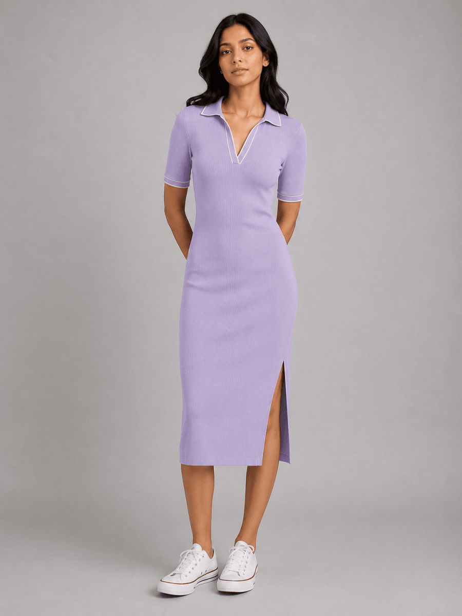 The Everyday Polo Dress : Lilac - Shop For Asha