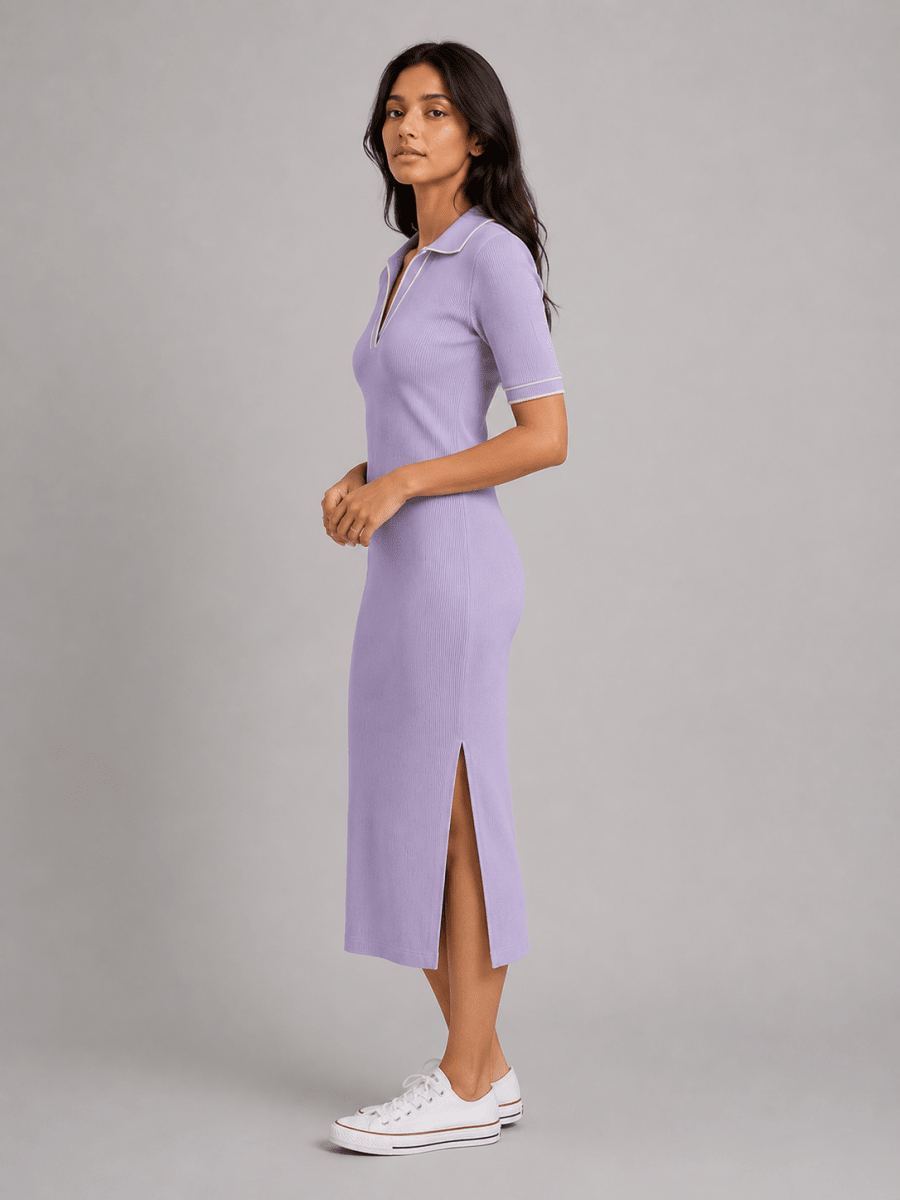 The Everyday Polo Dress : Lilac - Shop For Asha
