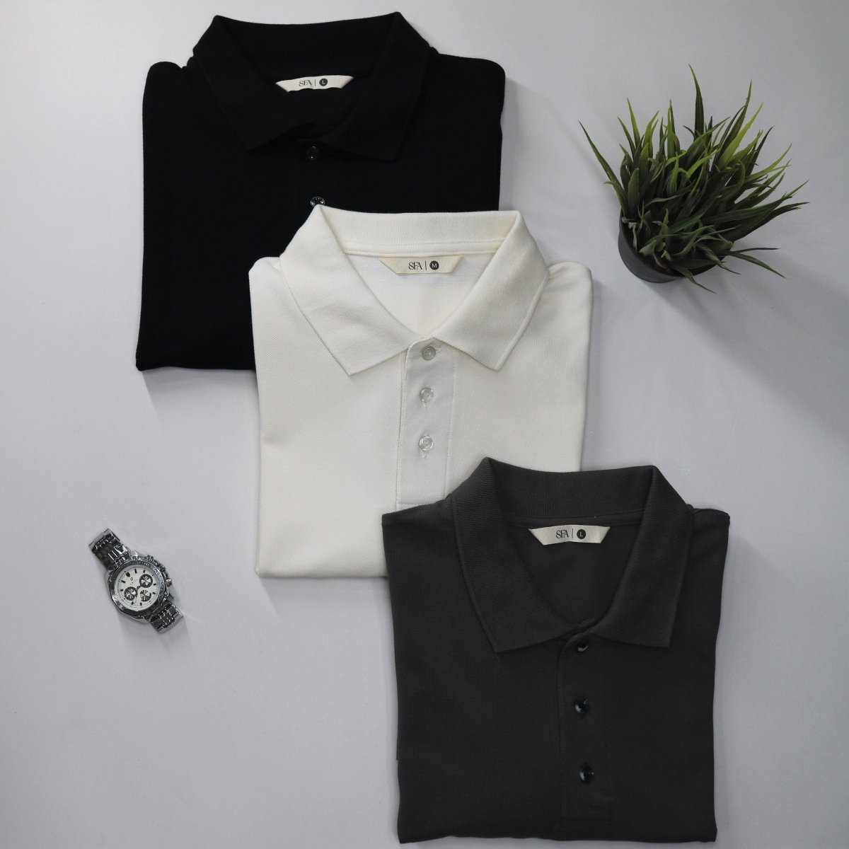 The Everyday Polo Pack: Monochrome - Shop For Asha