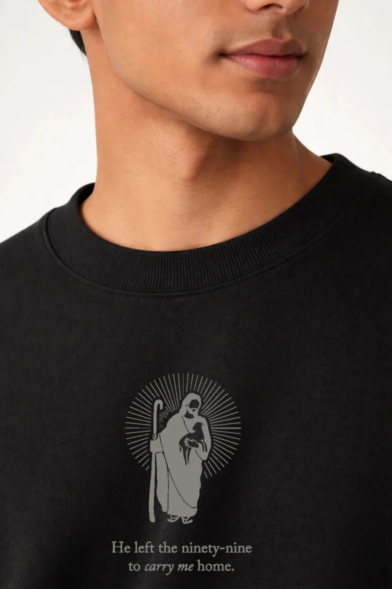 The Good Shepherd Box Fit T-Shirt | Black / White - Shop For Asha