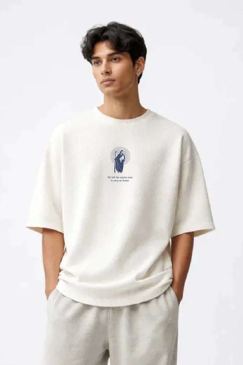 The Good Shepherd Box Fit T-Shirt | Black / White - Shop For Asha