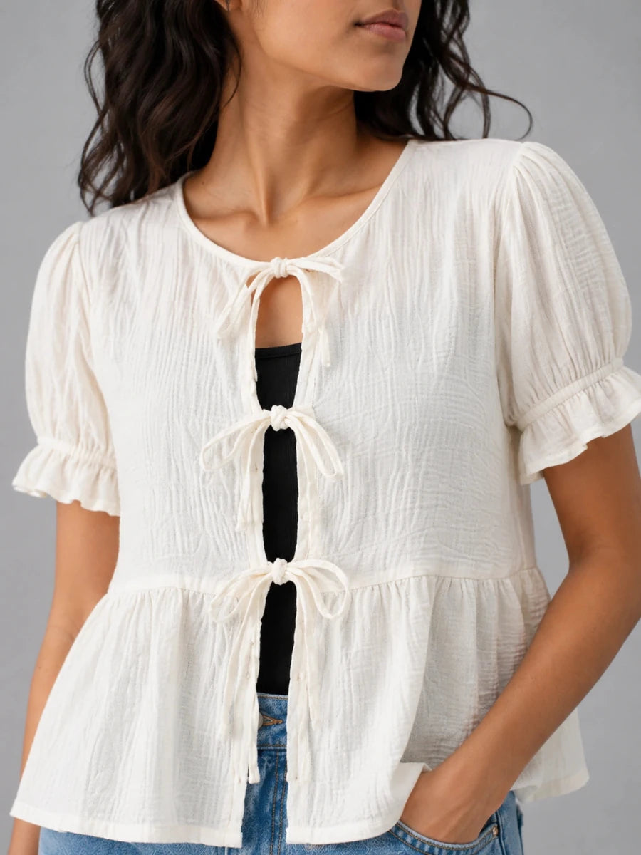The Knot Top: White - Shop For Asha