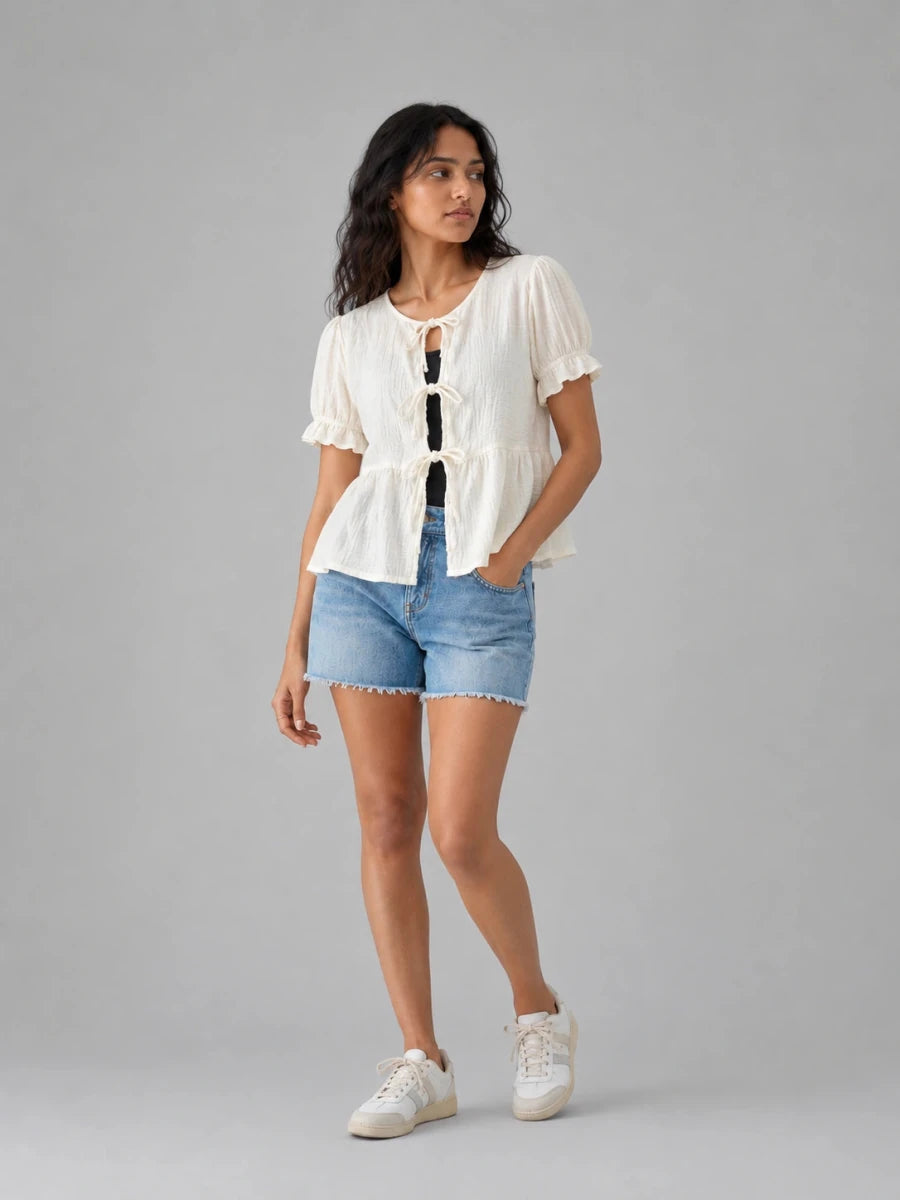 The Knot Top: White - Shop For Asha