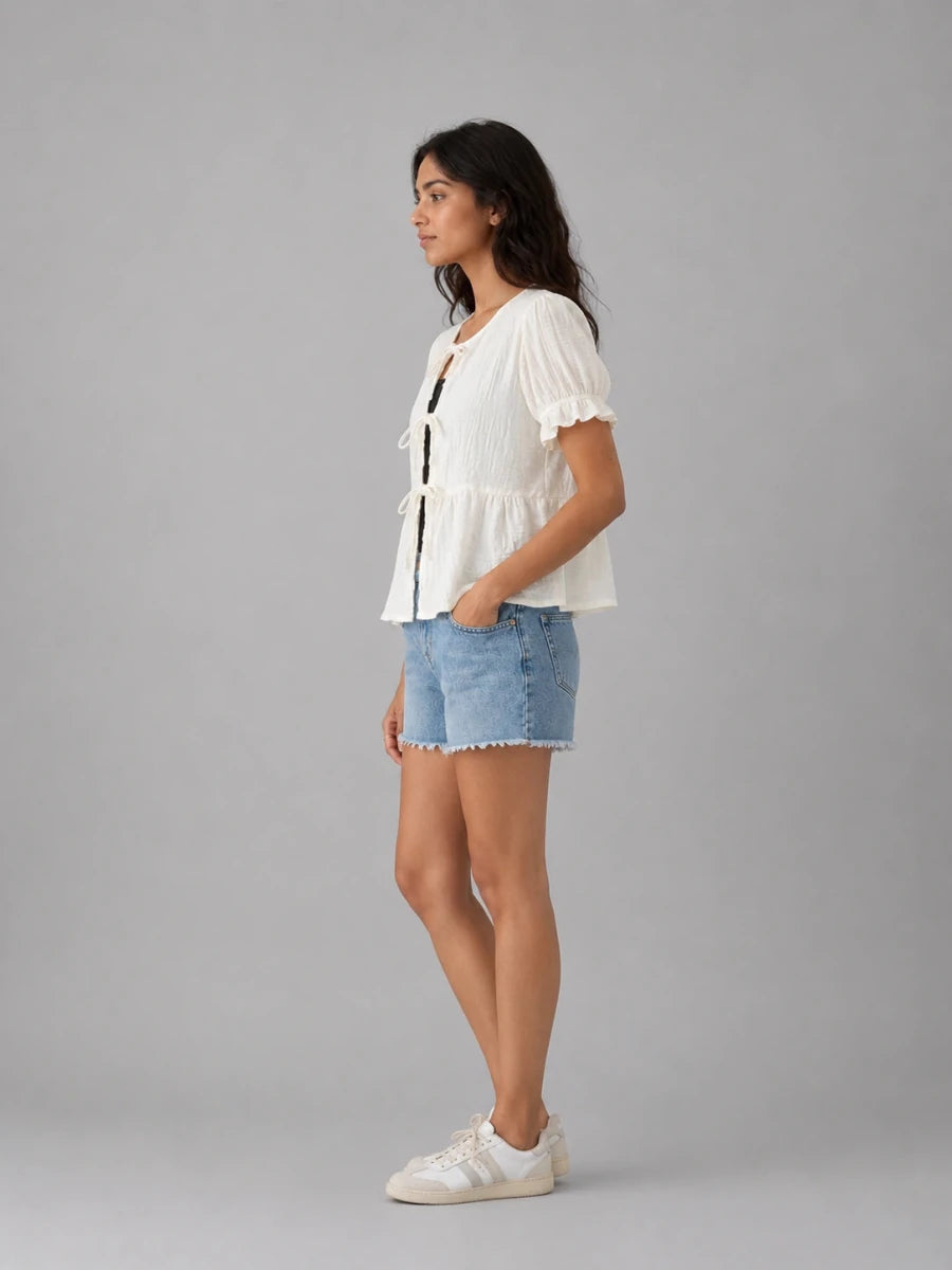 The Knot Top: White - Shop For Asha