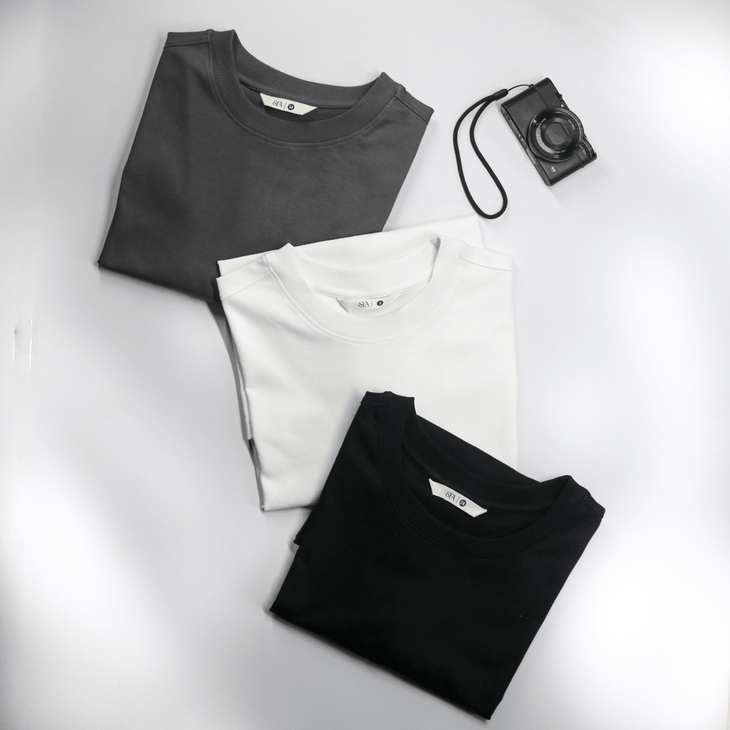 The Live - In Tee Trio - Monochrome Box Fit Edit (Buy 2 Get 1 free) - Shop For Asha