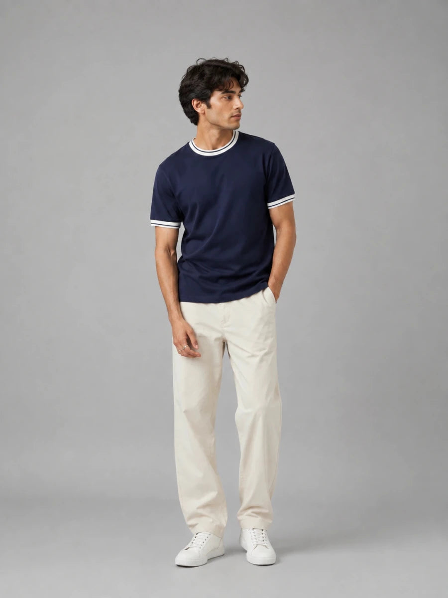 The Ringer Tee: Navy - Shop For Asha