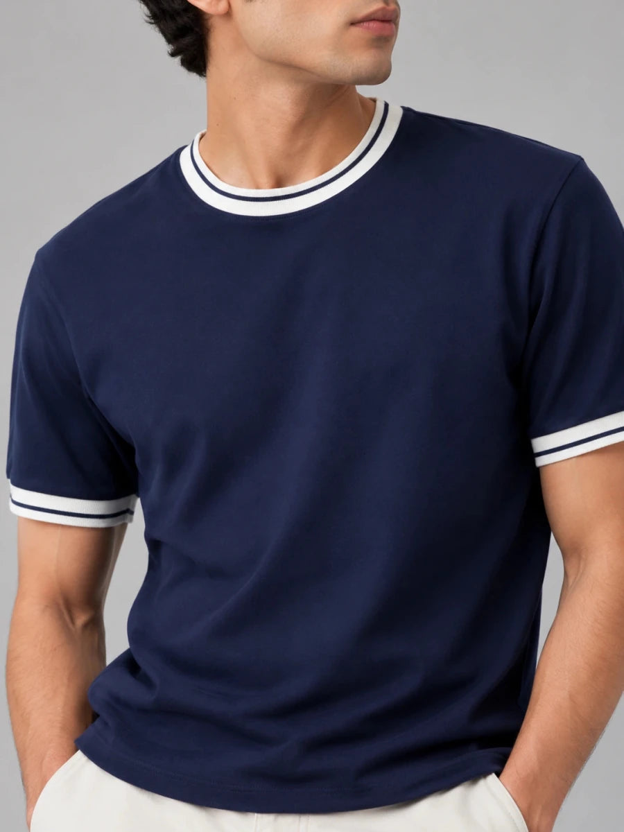 The Ringer Tee: Navy - Shop For Asha