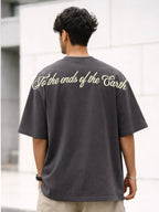 To The Ends of the Earth Dark Grey Over Sized Fit T-Shirt - Shop For Asha