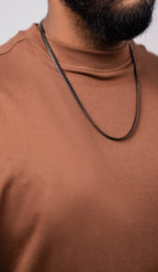 Truffle Brown Crew Neck Regular Fit T-shirt - Shop For Asha