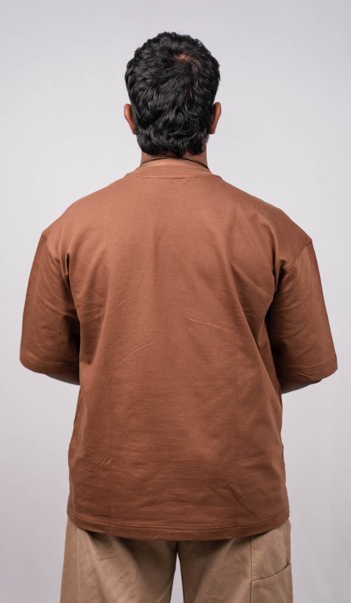 Truffle Brown Over Sized Fit T-Shirt - Shop For Asha