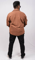 Truffle Brown Regular Fit Shacket - Shop For Asha