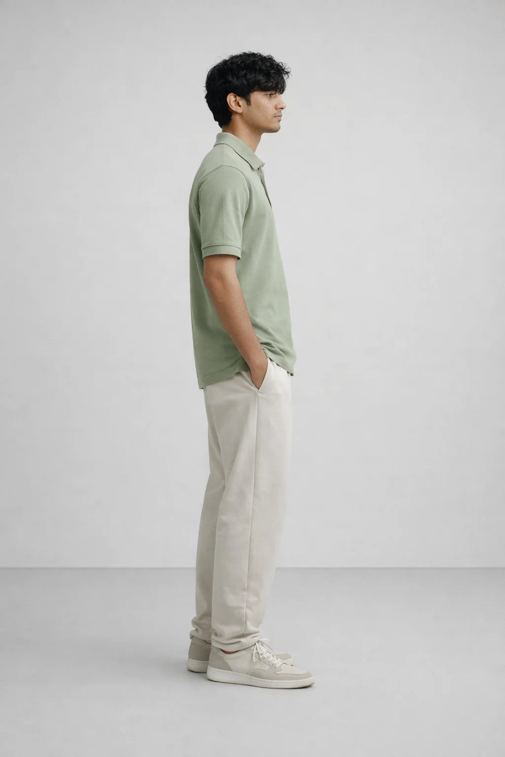Polo T-Shirt: Sage Green