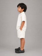 Boys Polo T-shirt: Coconut white