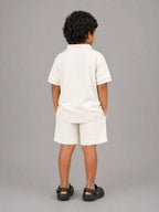 Boys Polo T-shirt: Coconut white