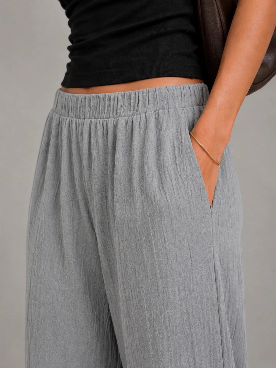 womens crinkled cotton pants - Shop For Asha