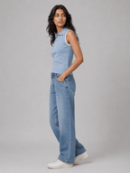 Womens Zipped POLO: Powder Blue - Shop For Asha