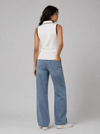 Womens Zipped Polo: White - Shop For Asha