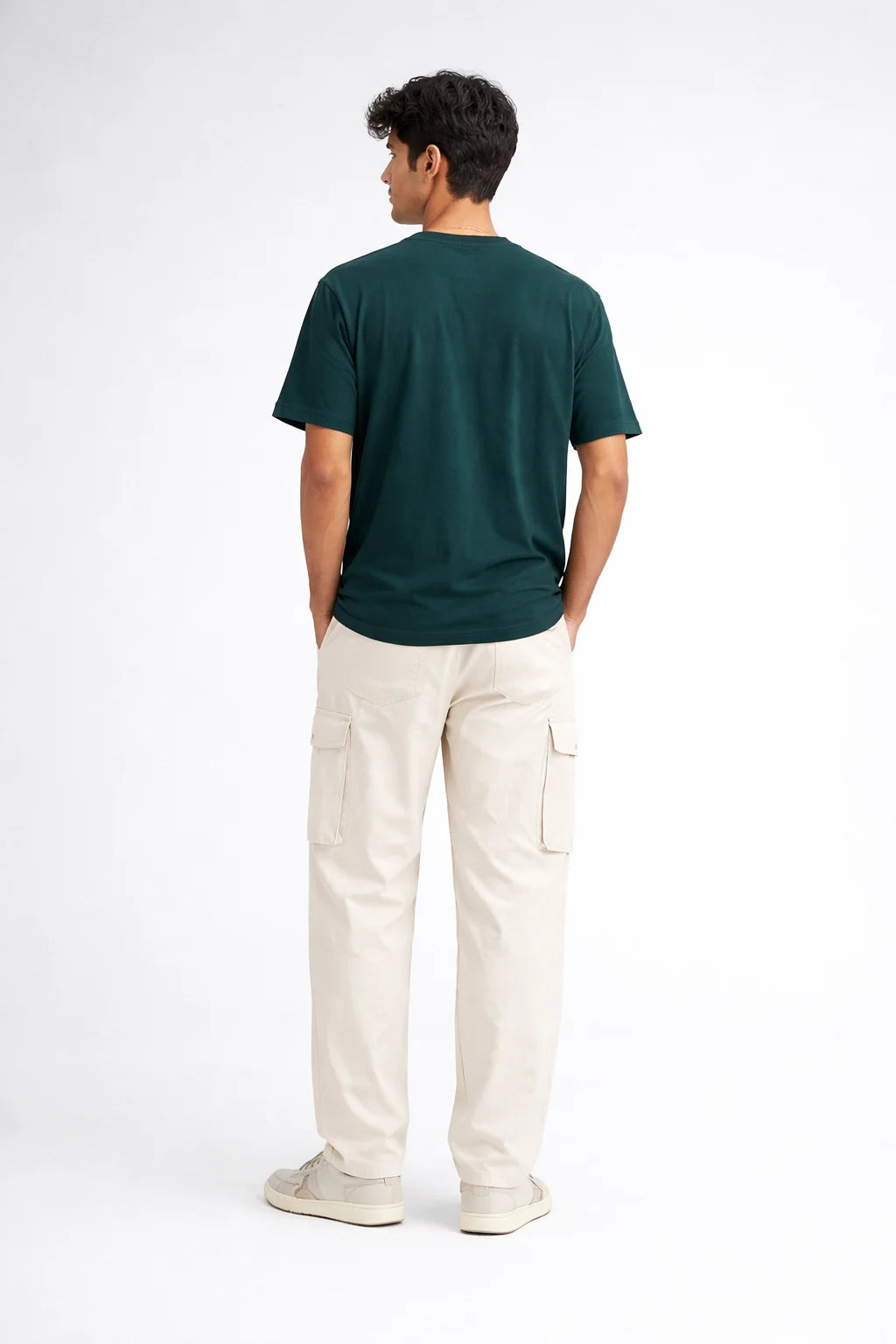 green regular fit t shirt
