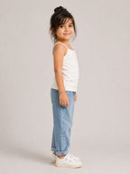 Girls Spaghetti top: White