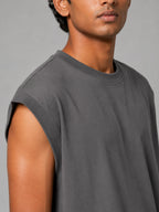 Relaxed Fit Vest: Grey